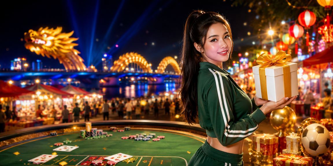 Không khí buổi tối sôi động tại chợ đêm Đà Nẵng, người dùng trải nghiệm giải trí trực tuyến